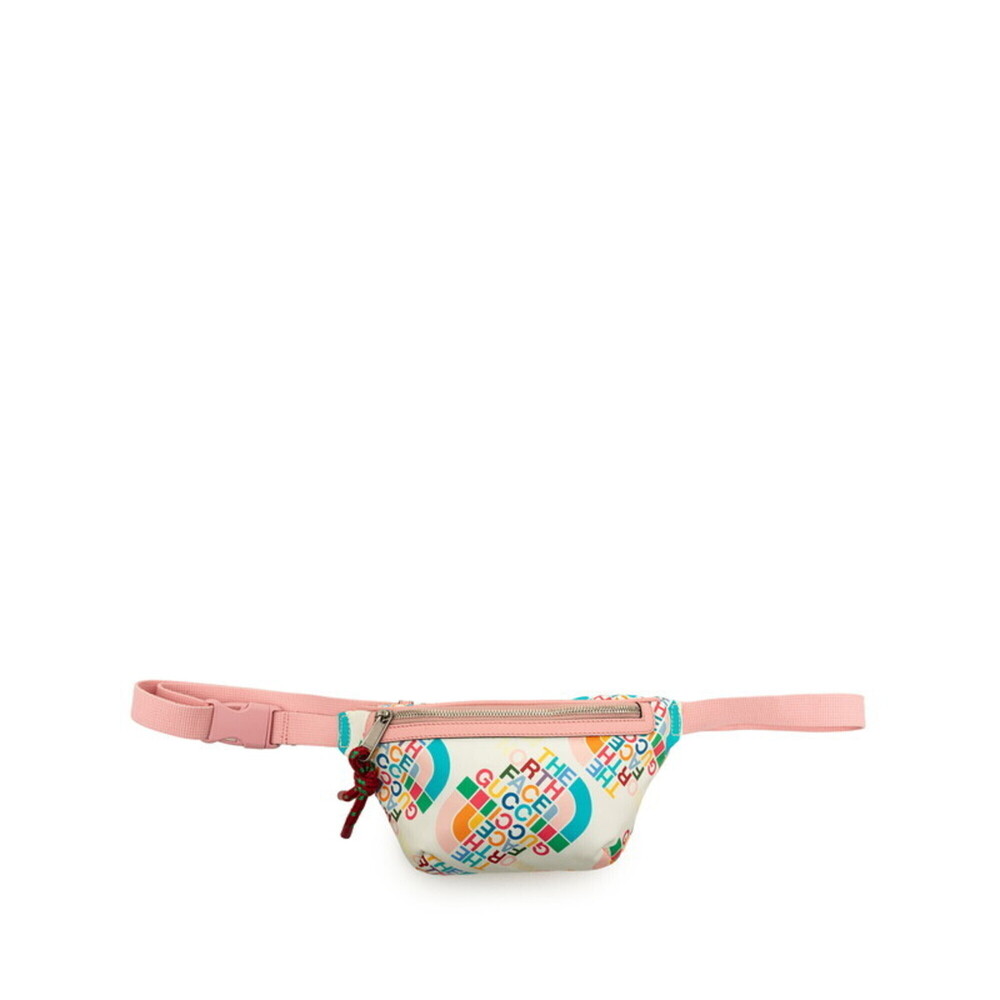 Gucci x The North Face Body Bag/Waist Bag 650299 White Multicolor Nylon Leath...